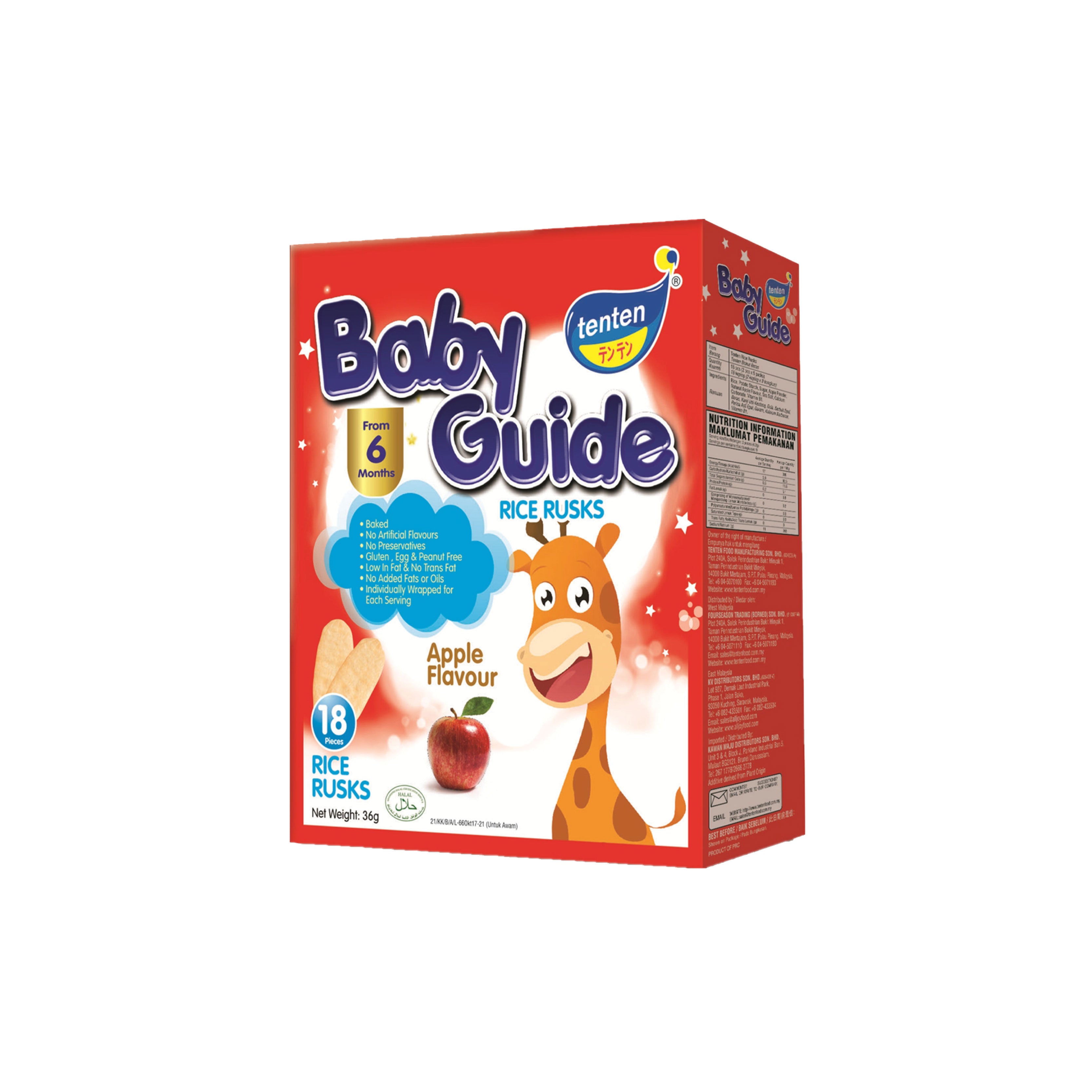 tenten vitamins ingredients Tenten Baby Guide Apple Flavour 36G – Sunway Multicare Pharmacy