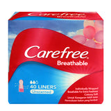 Carefree Breathable Unscented Panty Liner 40'S