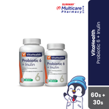 Vitahealth Probiotic 6 + Inulin 60S Plus 30S