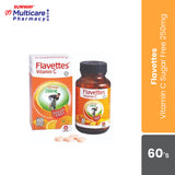 Flavettes Orange Vit C 250Mg Sugar Free 60'S