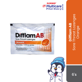 Difflam Ab Sorethroat Lozenges Orange 6'S