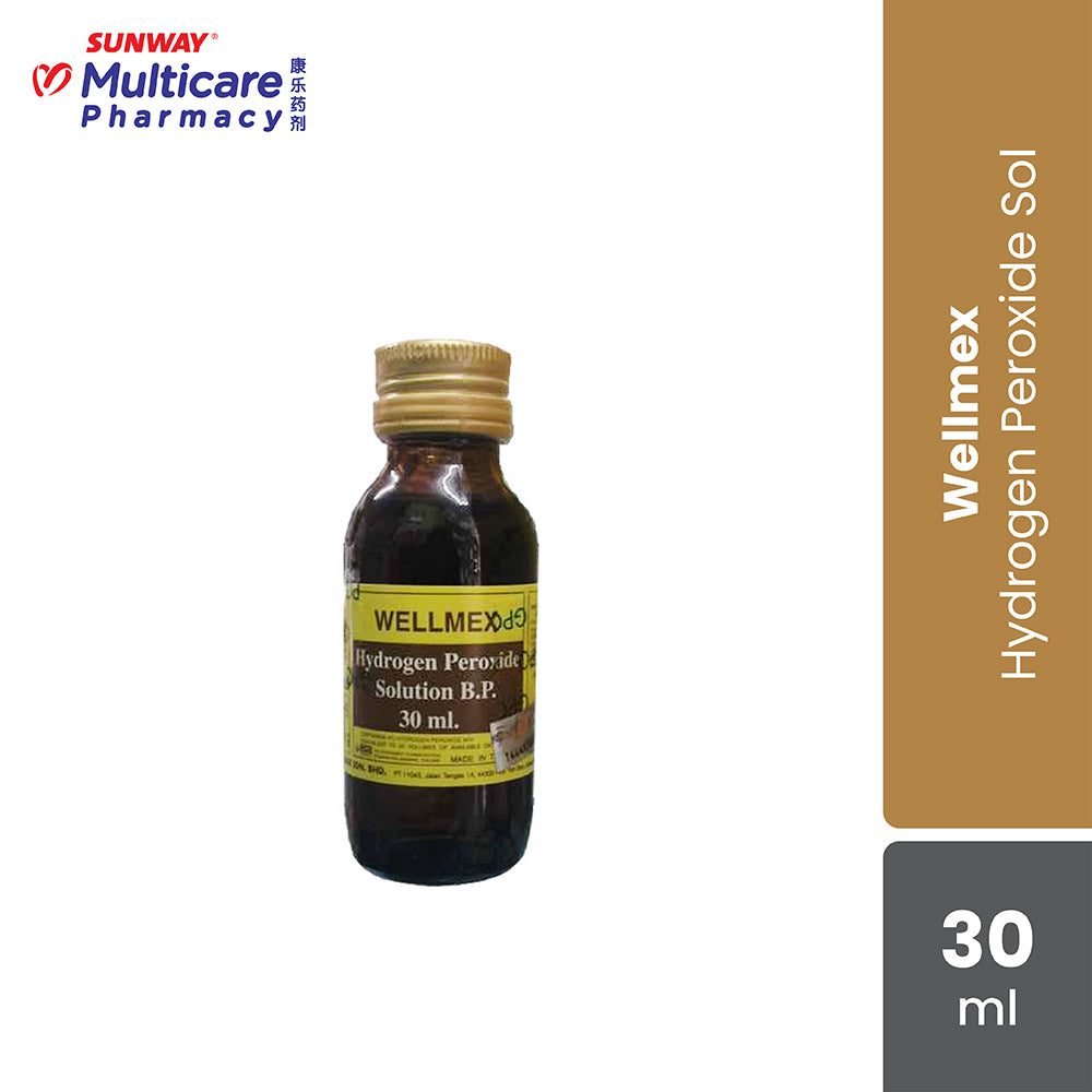 Wellmex Hydrogen Peroxide Sol 30Ml – Sunway Multicare Pharmacy