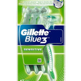 Gillette Blue Iii Sensitive Razor 4'S