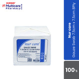 Nurcare Gauze Swab 7.5Cmx7.5Cm 8Ply 100'S