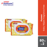 Pureen Baby Wipes Fragrance Free 80'S X 2