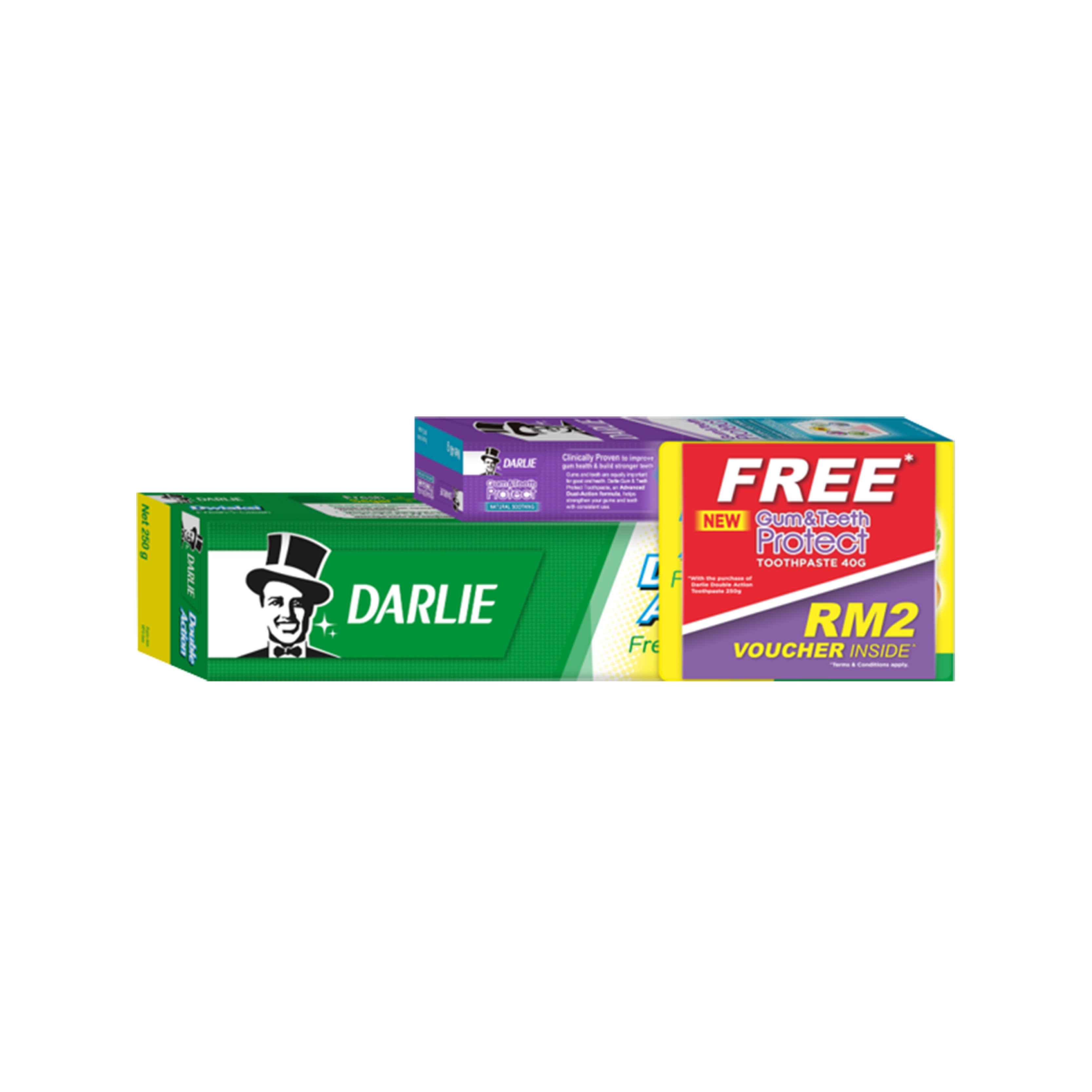 Darlie Double Action Toothpaste 250G Foc Gum & Teeth Protect Natural S ...