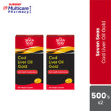 Seven Seas Cod Liver Oil Gold 500'S X 2