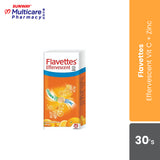 Flavettes Effervescent Vitamin C + Zinc 1000Mg 30'S