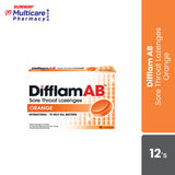 Difflam Ab Sorethroat Lozenges Orange 12'S