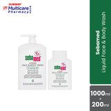 Sebamed Liquid Face And Body Wash 1000Ml+200Ml