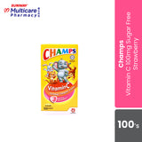 Champs Vit C Sugar Free Tablet 100'S (Strawberry)