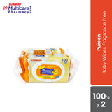 Pureen Fragnance Baby Wipes 2 X 100S Orange