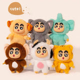 CRAYON SHIN-CHAN - PROMINENT NEW GUARDIAN ANIMALS - PLASTIC PLUSH PENDANT BLIND BOX