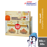 Live Well Curqmin Tumerisorb Tumeric Extract 60 Twin Pack