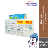 Live-Well Ostesamin Plus Chondroitin Triple Pack 100S & Ostemsm 500Mg 150S