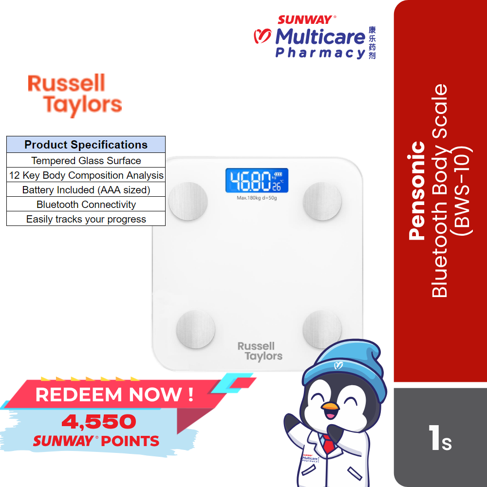 Bluetooth Body Scale (Bws-10) – Sunway Multicare Pharmacy