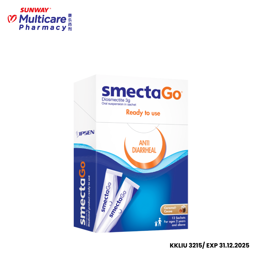 Smecta Go Oral Suspension 3G 12S – Sunway Multicare Pharmacy