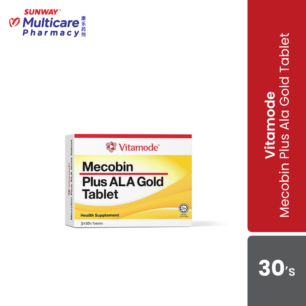 Mecobin Table Vitamode Mecobin Plus Ala Gold Tablet 30S – Sunway Multicare Pharmacy
