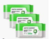 Antigerm Antibacterial Wet Wipes 10'Sx3