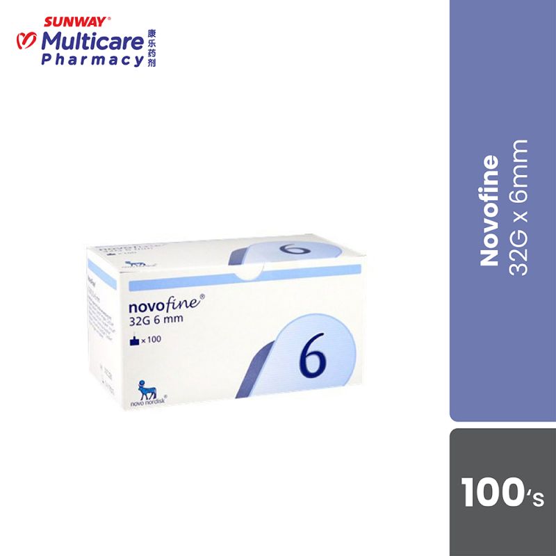 Novofine 32G 0.23/0.25X6mm 100's Box - Sunway Multicare Pharmacy