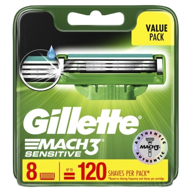 Gillette Mach 3 Sensitive Cartridge 8's