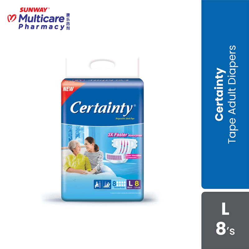 Certainty Adult Diapers (L) 8's